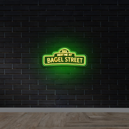 Bagel Street - Premium Neon Artwork