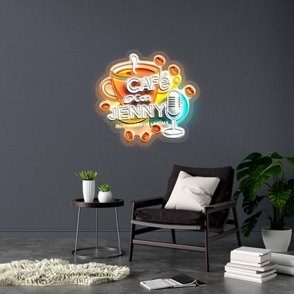 CAFe Con JENNY - Premium Neon Artwork