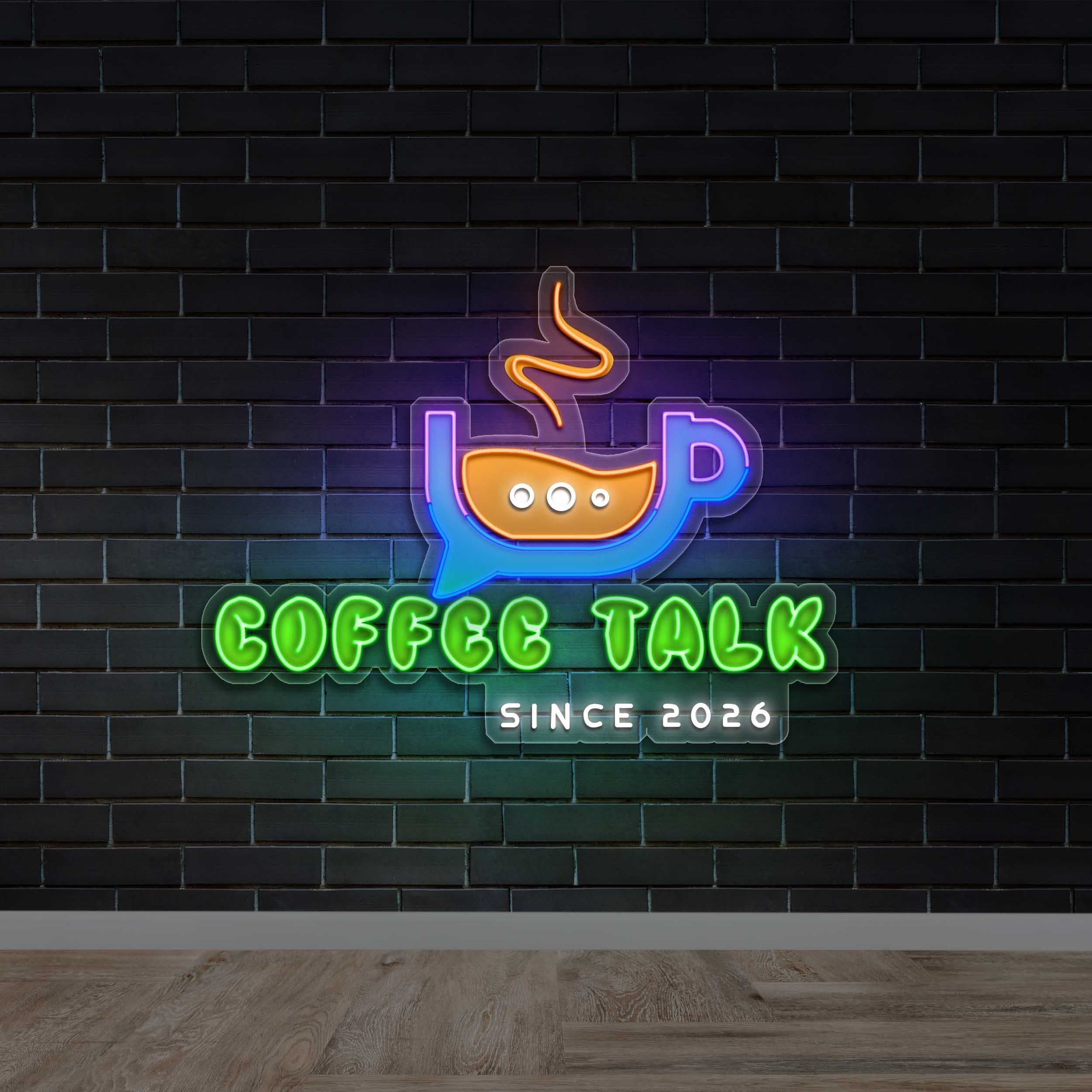Coffee Talk - Premium Neon Artwork