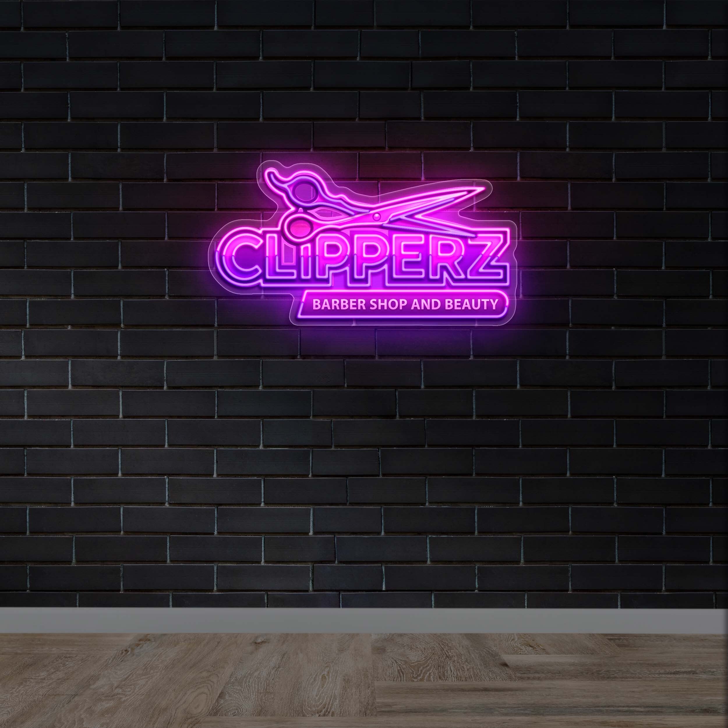 CLIPPERZ Barbershop and Beauty | 2nd Version - Premium Neon Artwork