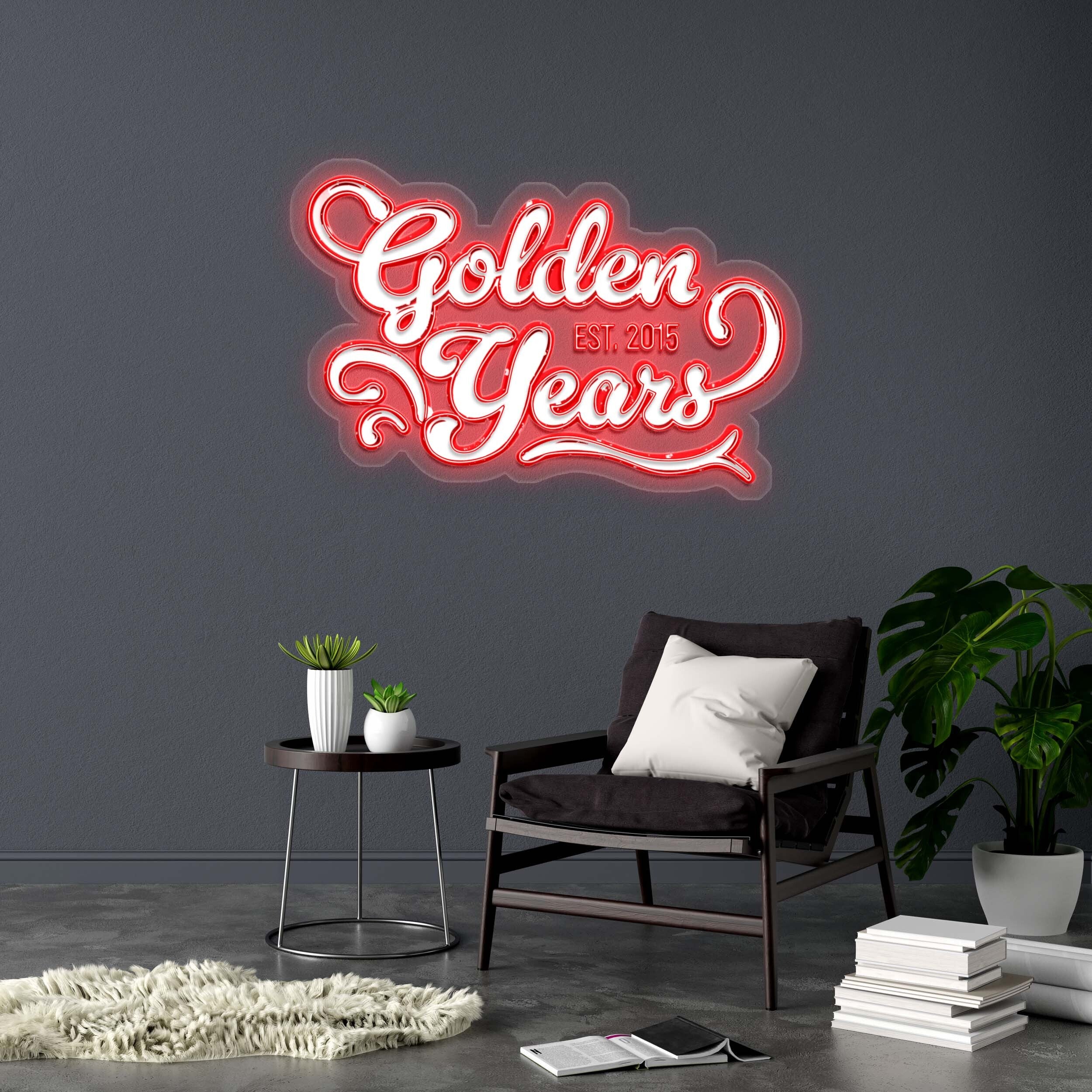 Golden Years - Premium Neon Artwork