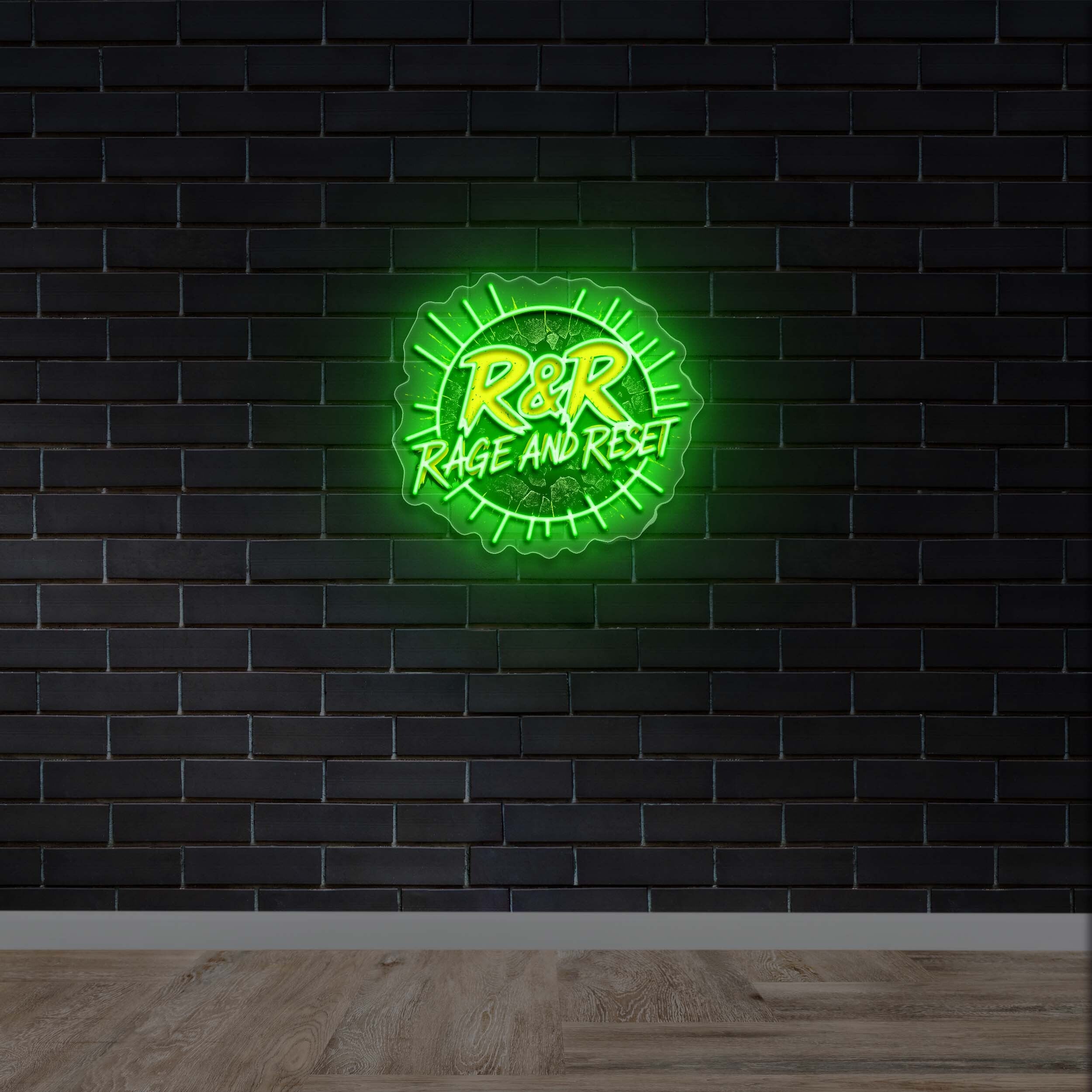 Rage and Reset - Premium Neon Artwork