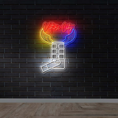 Vulture City Podcast - Premium Neon Artwork
