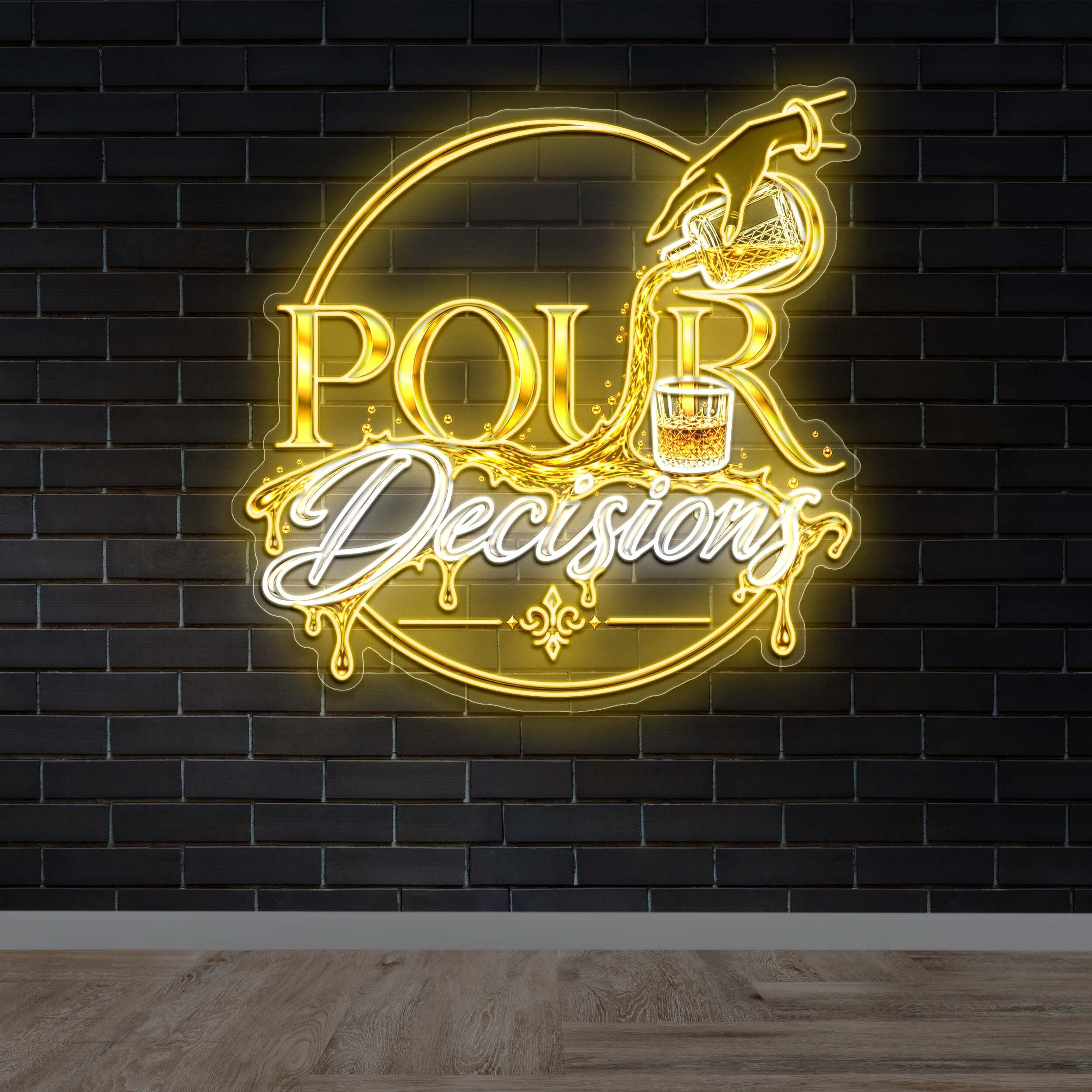 Pour Decisions - Premium Neon Artwork