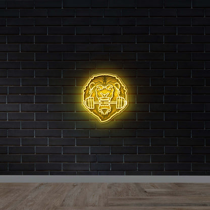 Lion Gym Logo - Premium Neon Artwork
