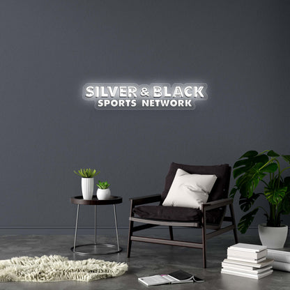 SILVER & BLACK SPORTS NETWORK - Premium Neon Artwork
