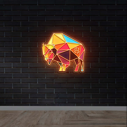 Bison - Premium Neon Artwork
