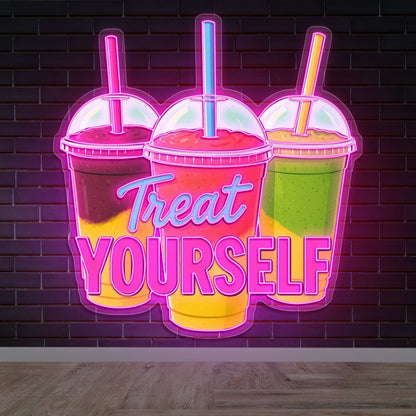 Treat YOURSELF - Premium Neon Artwork