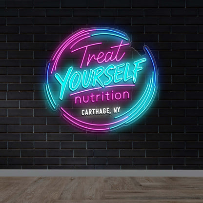Treat YOURSELF nutrition - Premium Neon Artwork