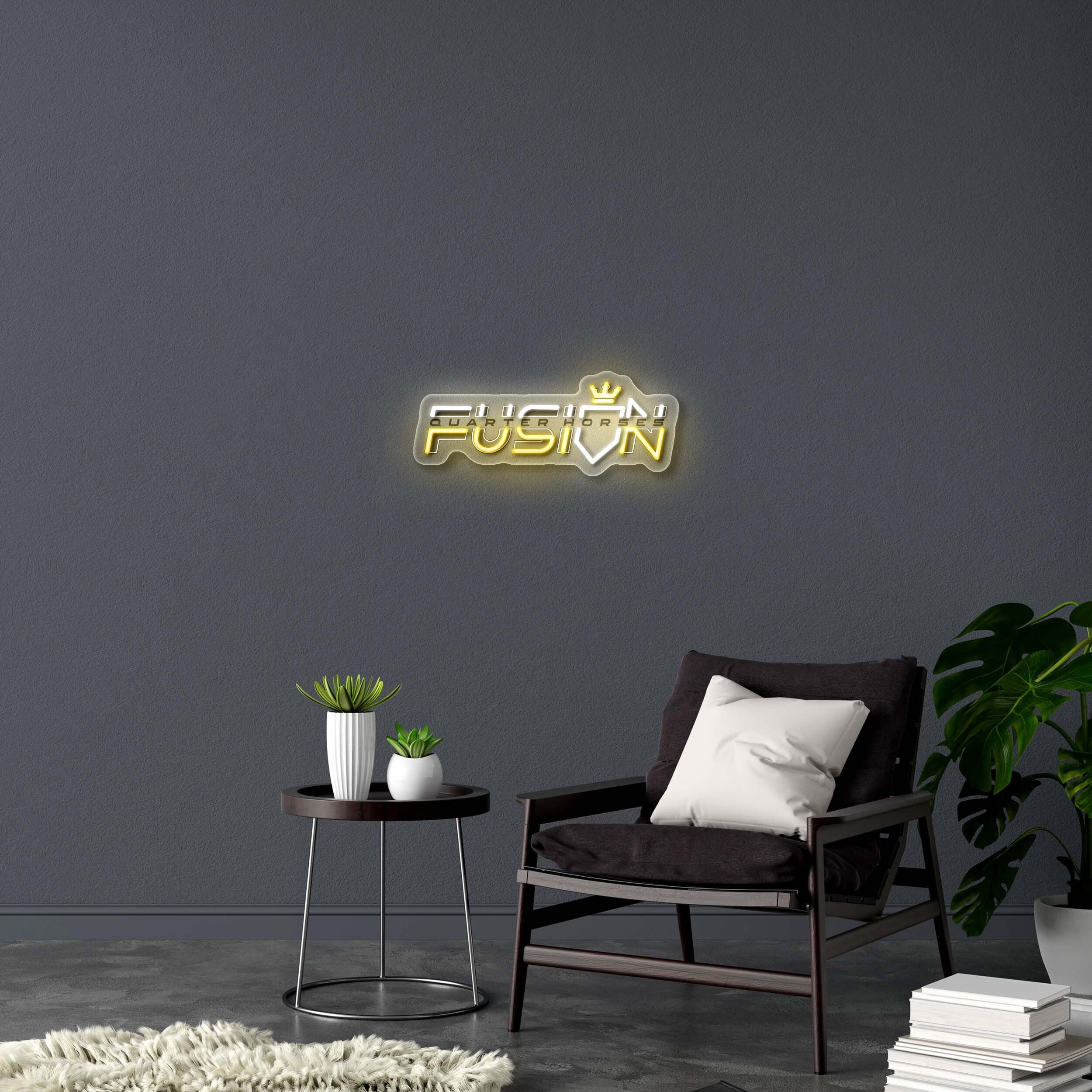 Fusion Quarter Horses - Premium Neon Artwork