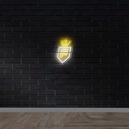 F Shield - Premium Neon Artwork