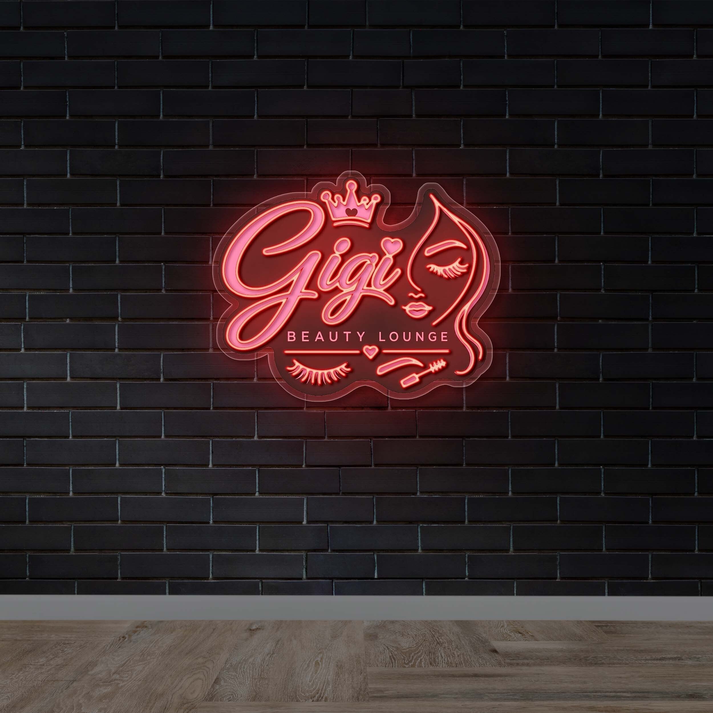 Gigi BEAUTY LOUNGE - Premium Neon Artwork