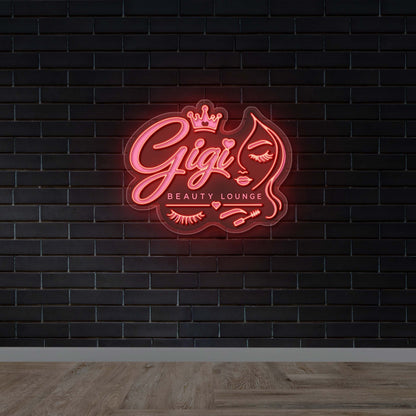 Gigi BEAUTY LOUNGE - Premium Neon Artwork