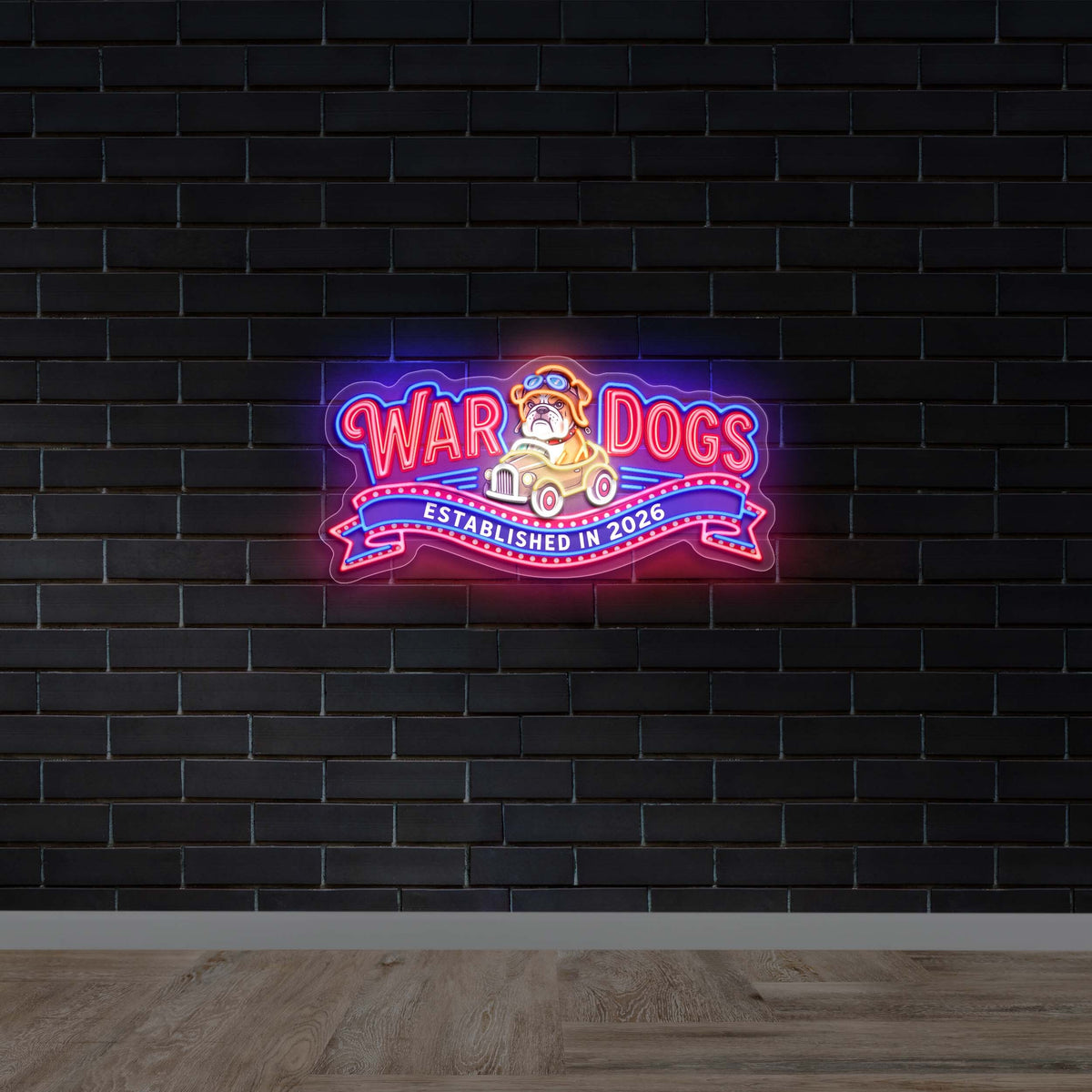 War Dogs with Tagline (version 2) - Premium Neon Artwork