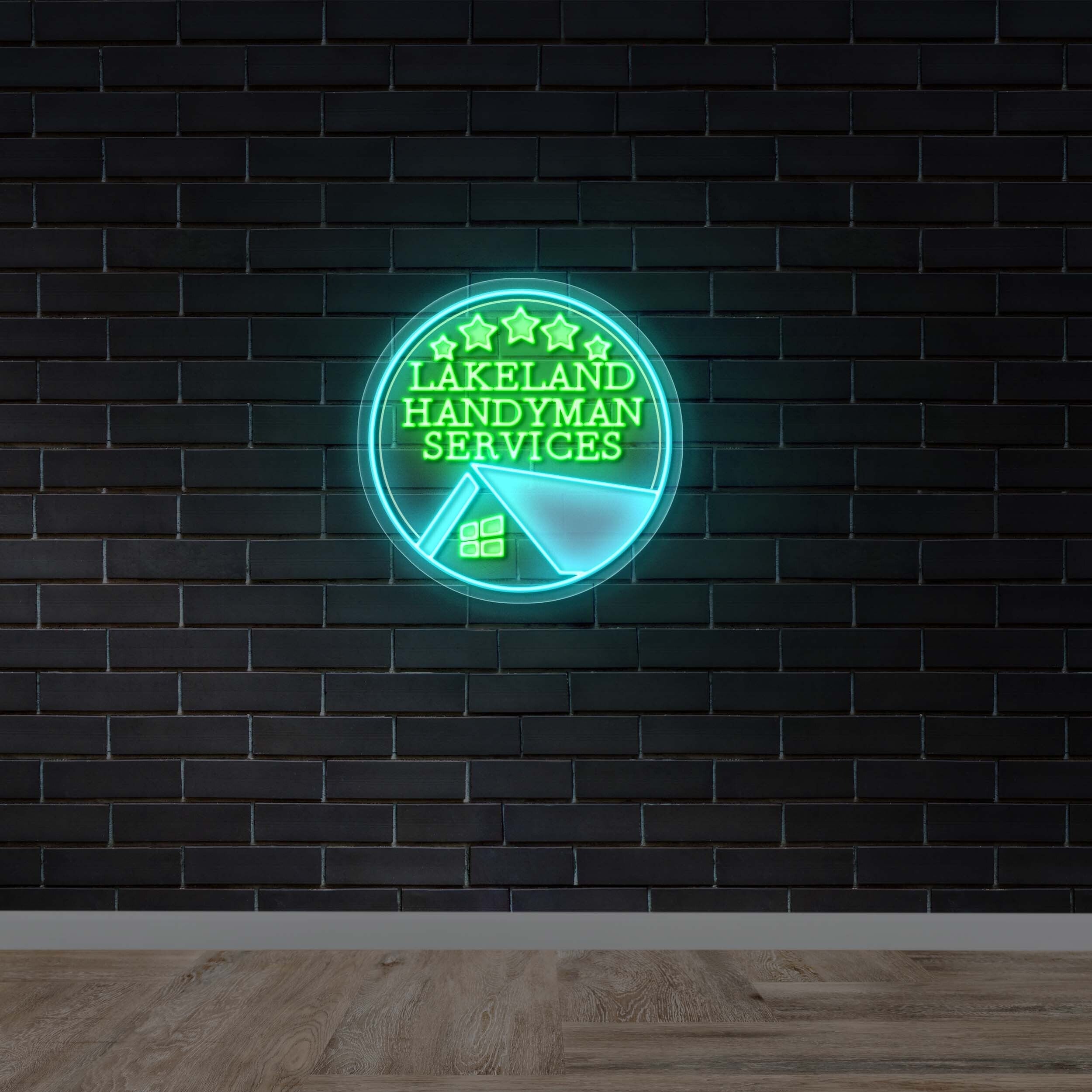 Lakeland Handyman Services - Premium Neon Artwork