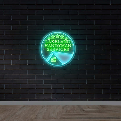 Lakeland Handyman Services - Premium Neon Artwork