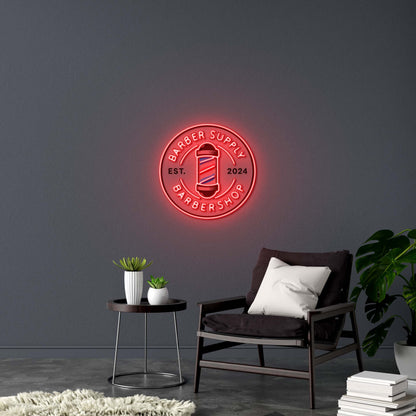 BARBER SUPPLY BARBERSHOP -  Premium Neon Artwork
