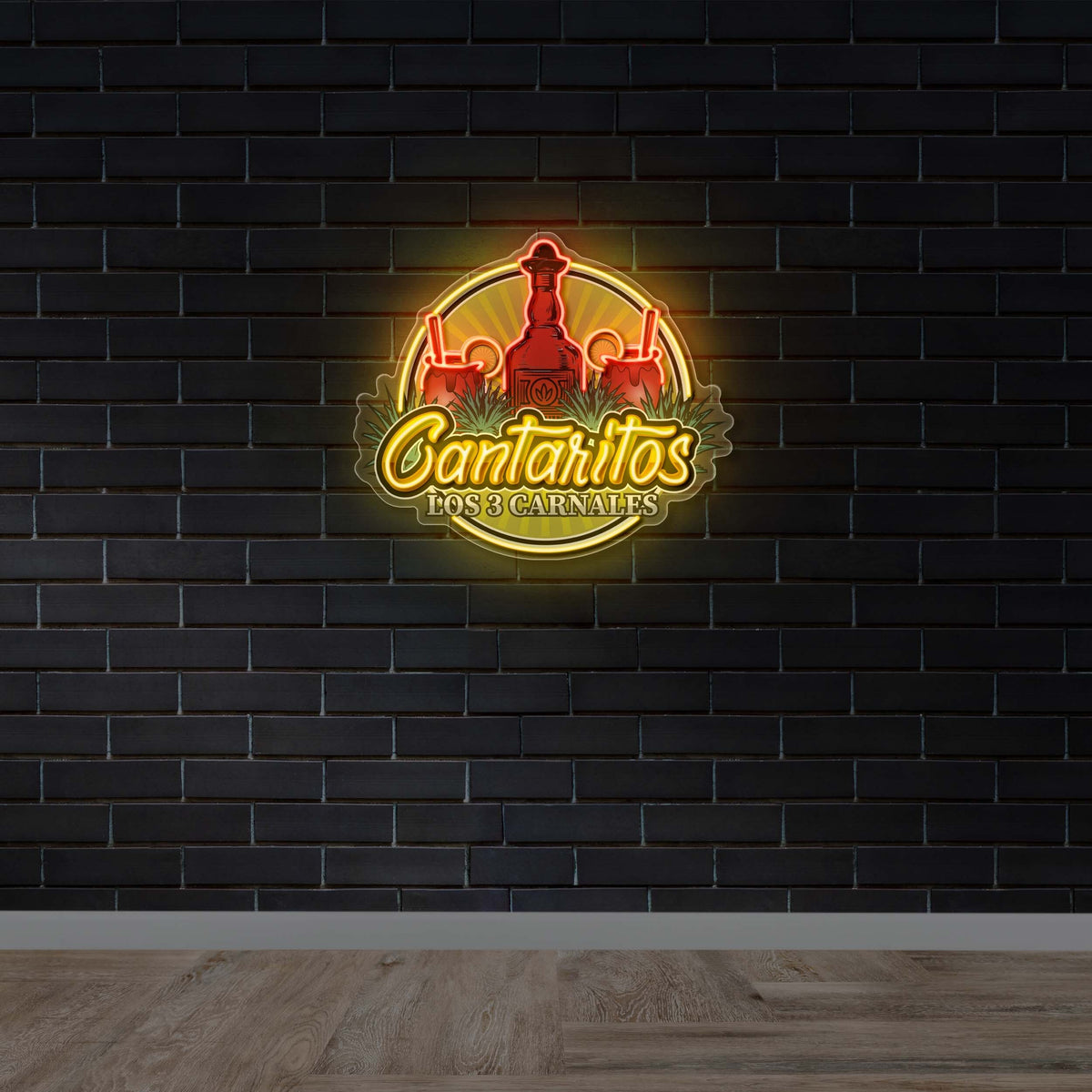 Cantaritos LOS 3 CARNALES - Premium Neon Artwork