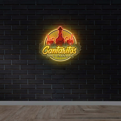 Cantaritos LOS 3 CARNALES - Premium Neon Artwork
