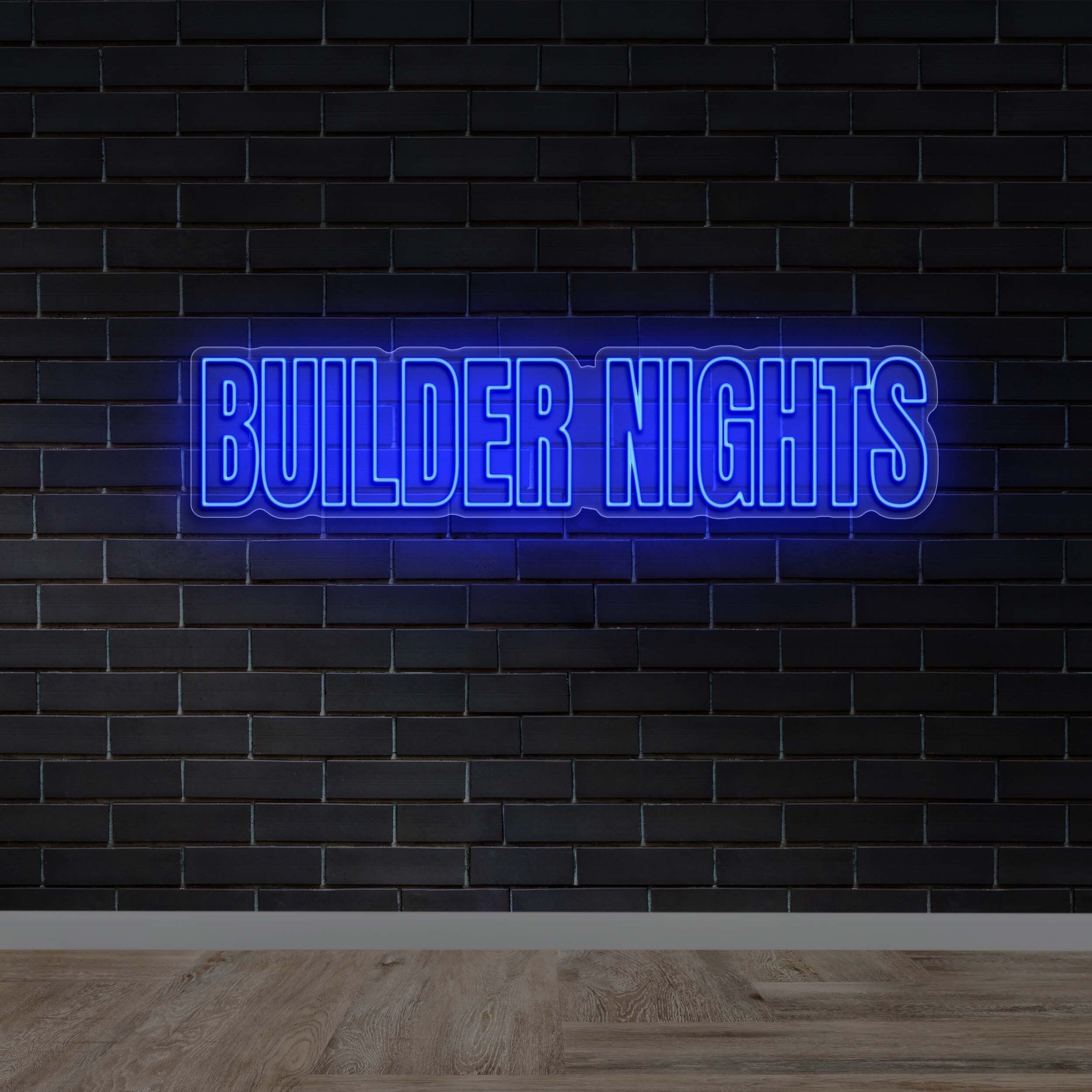 BUILDER NIGHTS | Text Only - Premium Neon Artwork