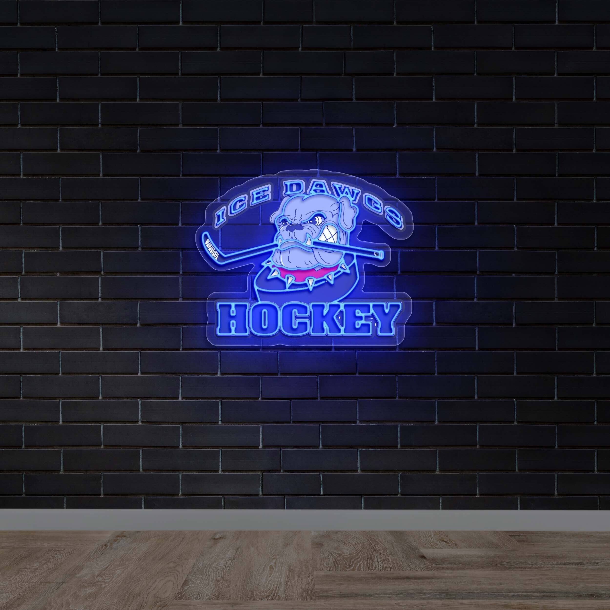 Ice Dawgs Hockey – Premium Neon Artwork