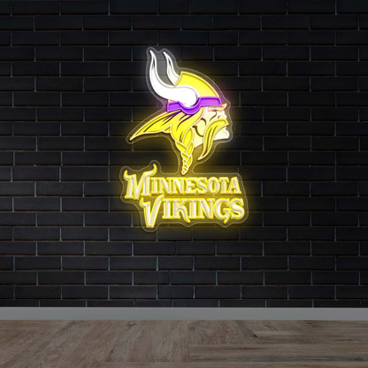 Minnesota Vikings Logo (with team name) – Premium Neon Artwork