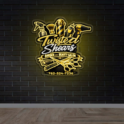 TWISTED SHEARS - Premium Neon Artwork