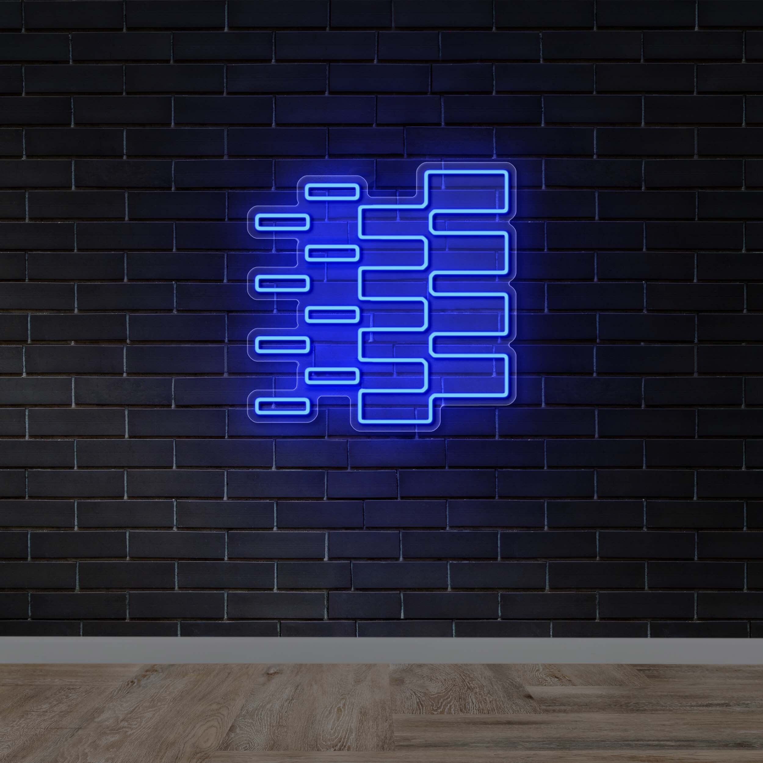Interlocking lines - Premium Neon Artwork