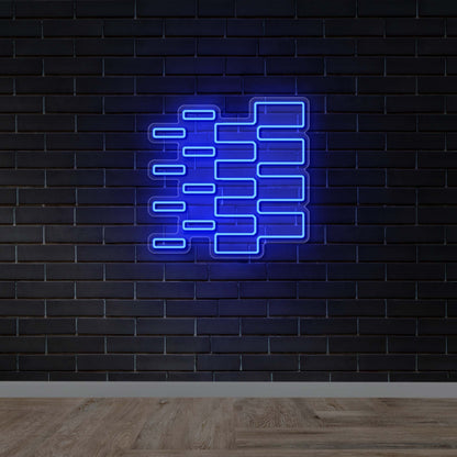 Interlocking lines - Premium Neon Artwork