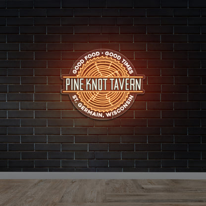 Pine Knot Tavern - Premium Neon Artwork