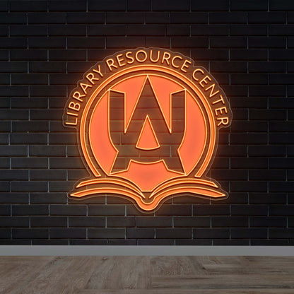 Library Resource Center - Premium Neon Artwork