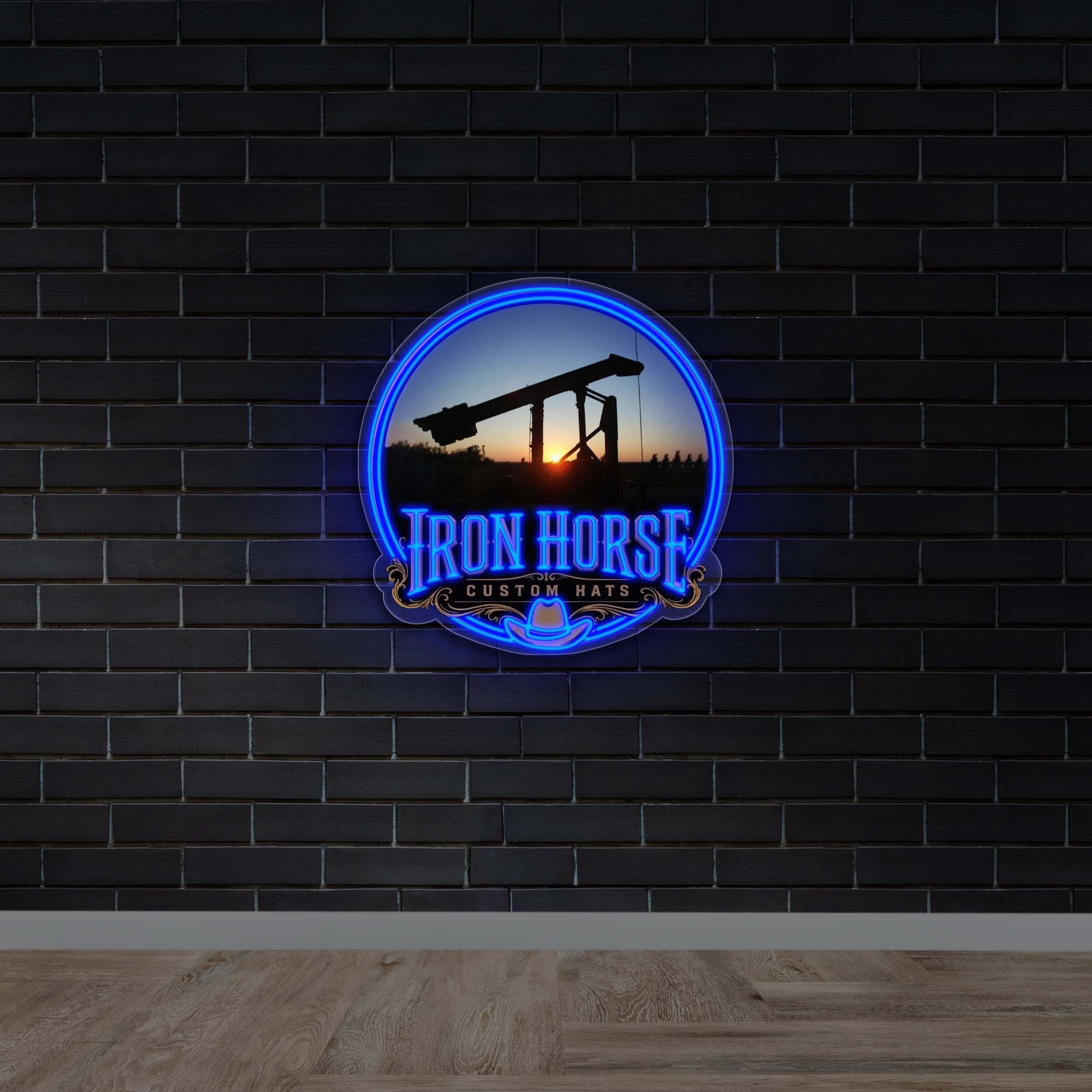 IRON HORSE CUSTOM HATS - Premium Neon Artwork