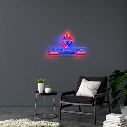 Operation Mindware - Premium Neon Artwork