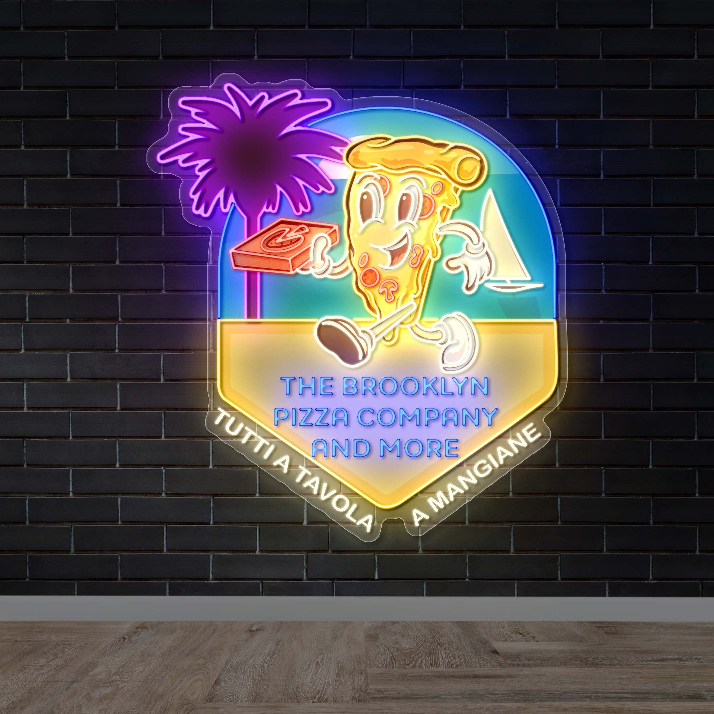 The Brooklyn Pizza Tutti a Tavola - Premium Neon Artwork