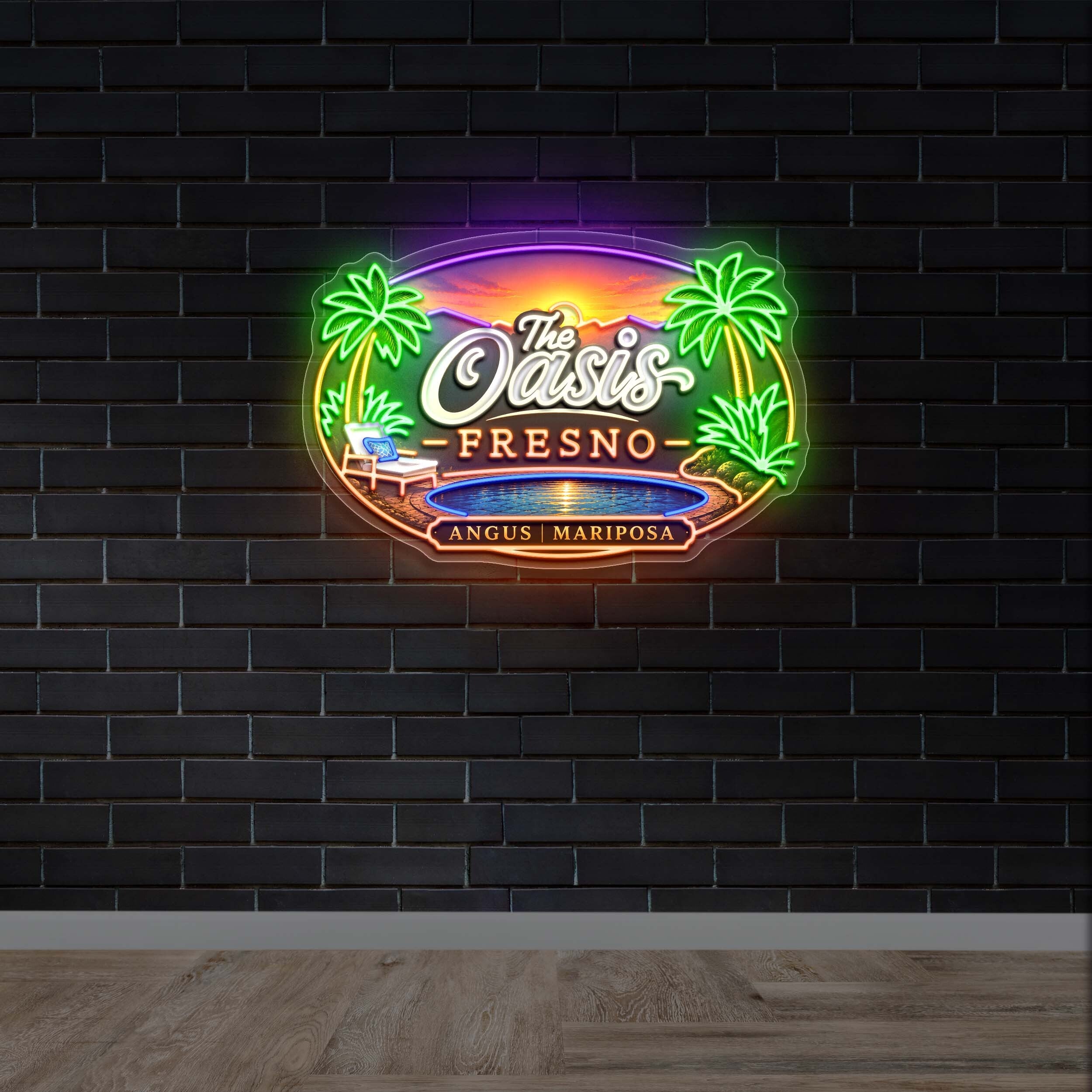 THE OASIS FRESNO - Premium Neon Artwork