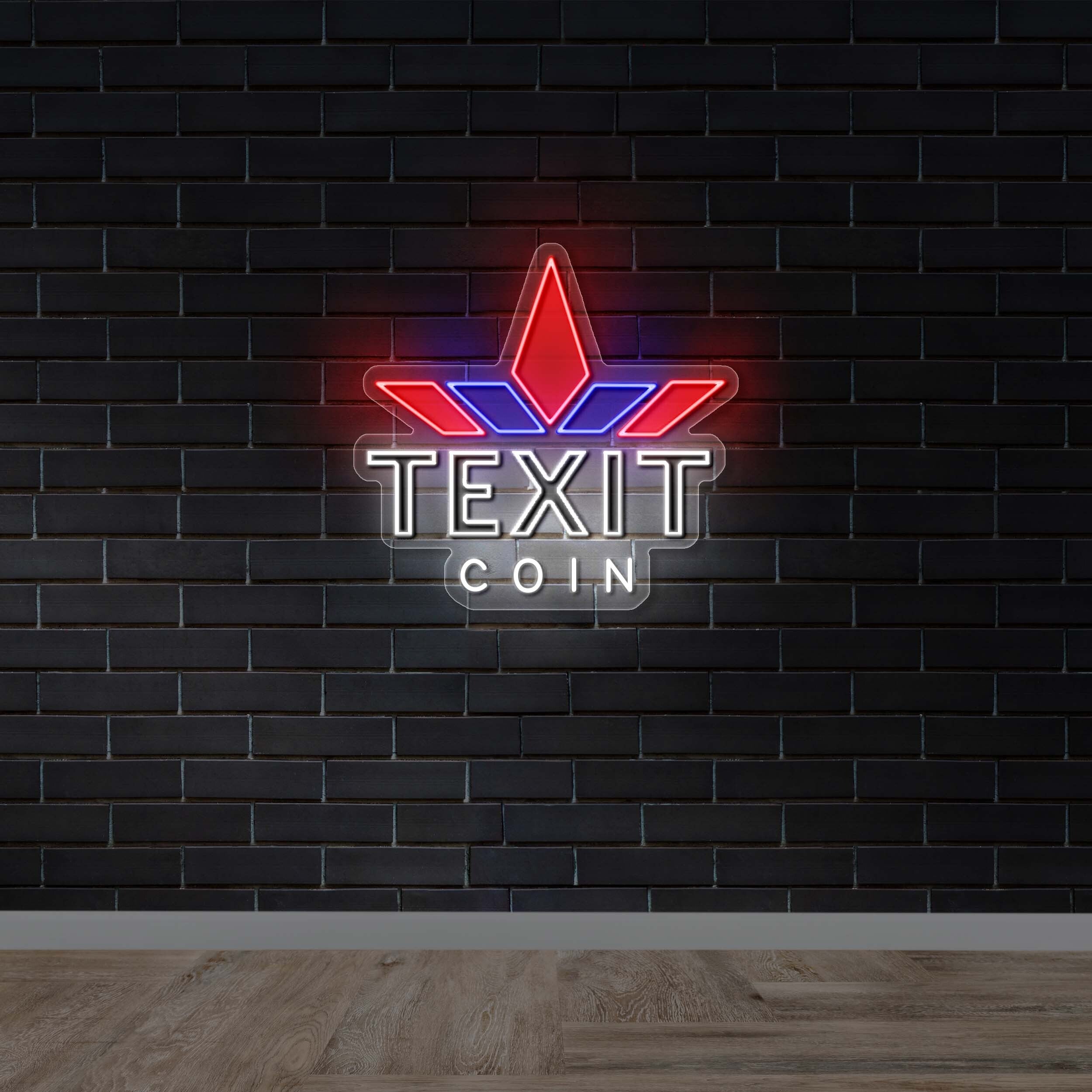 TEXIT COIN - Premium Neon Artwork