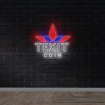 TEXIT COIN - Premium Neon Artwork