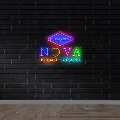 Vegas NOVA HOME LOANS - Premium Neon Artwork