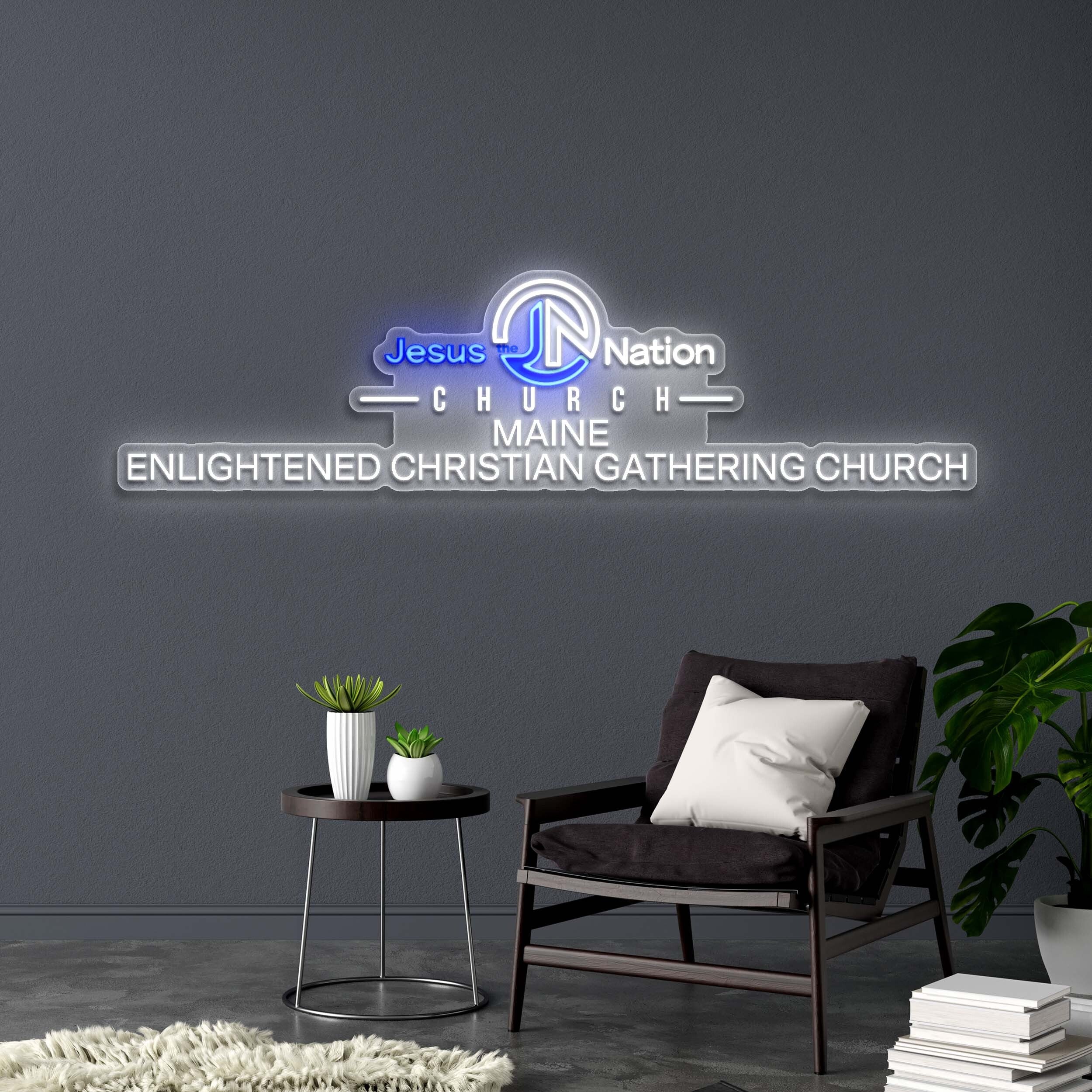 Jesus Nation Church Maine - Premium Neon Artwork