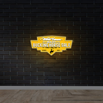 Bucking Horse Sale - Premium Neon Artwork