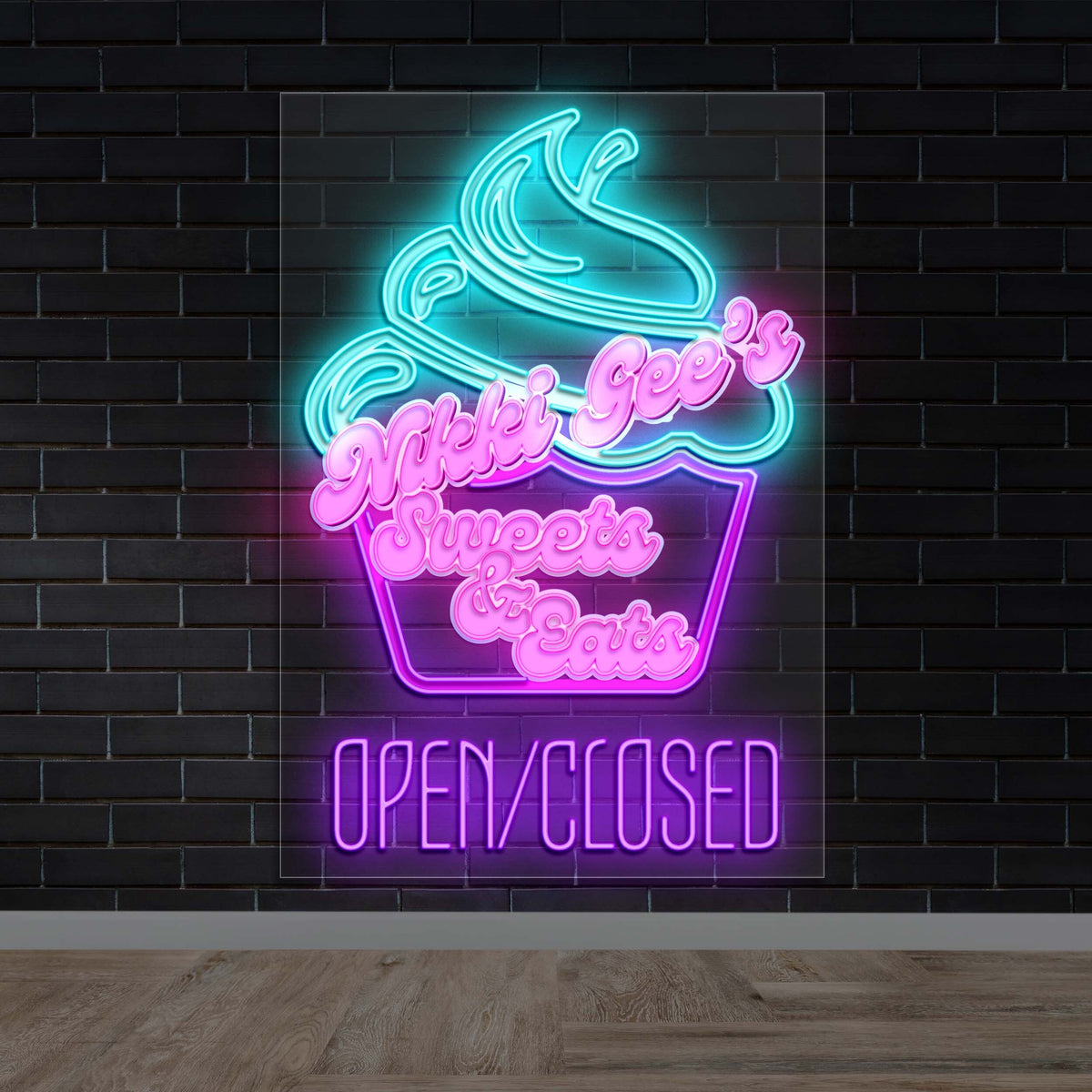Nikki Gee's Sweets & Eats - Premium Neon Artwork