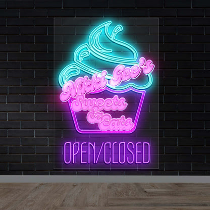 Nikki Gee's Sweets & Eats - Premium Neon Artwork