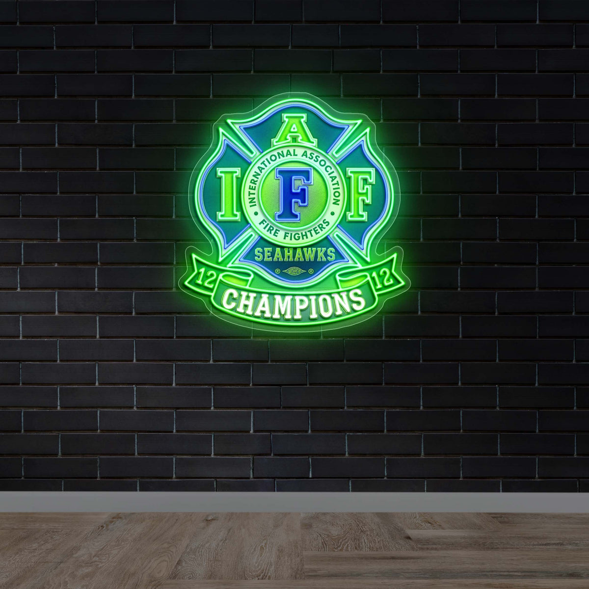 IAFF Seahawks Champions - Premium Neon Artwork