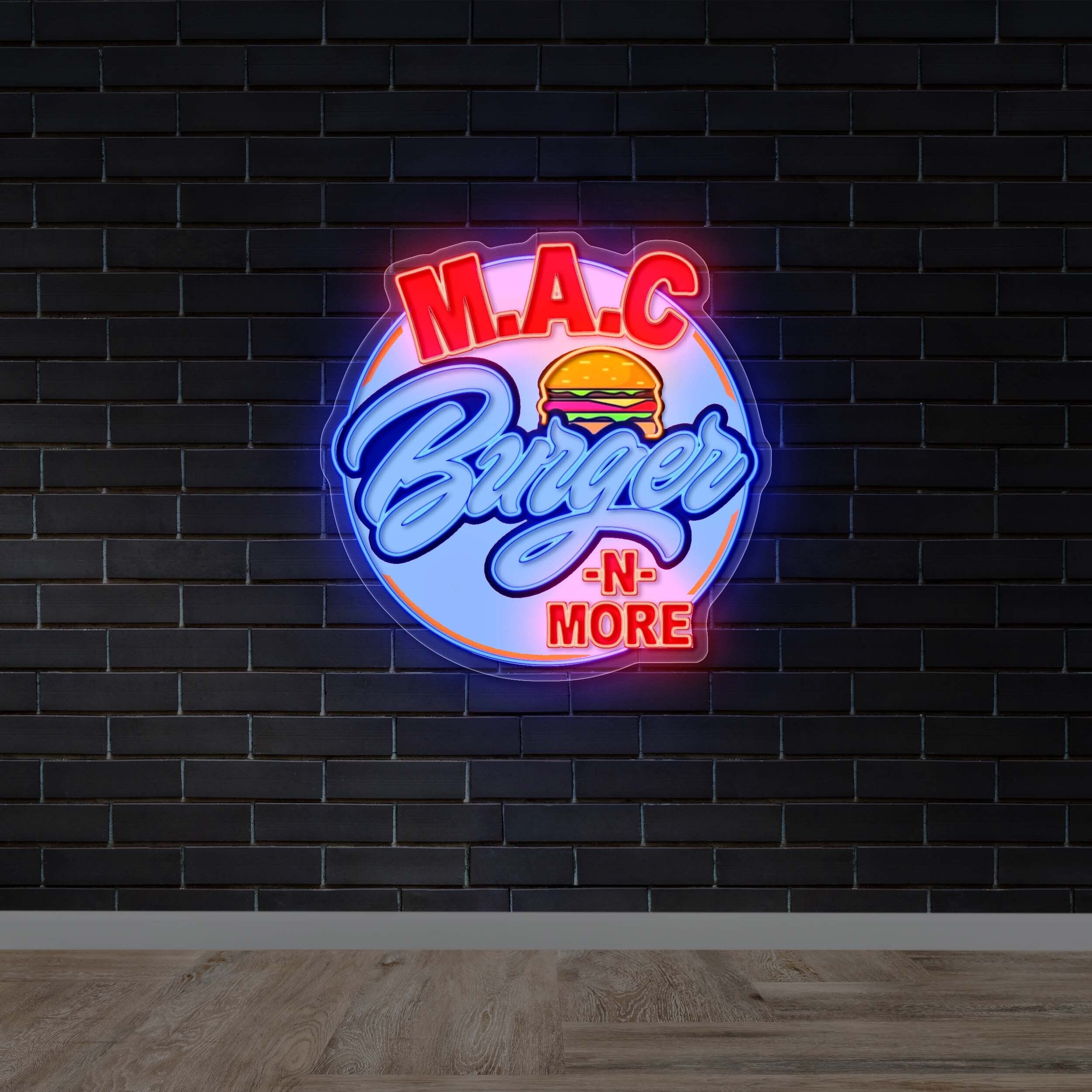 M.A.C Burger -N- MORE - Premium Neon Artwork