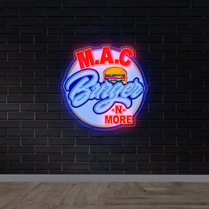 M.A.C Burger -N- MORE - Premium Neon Artwork