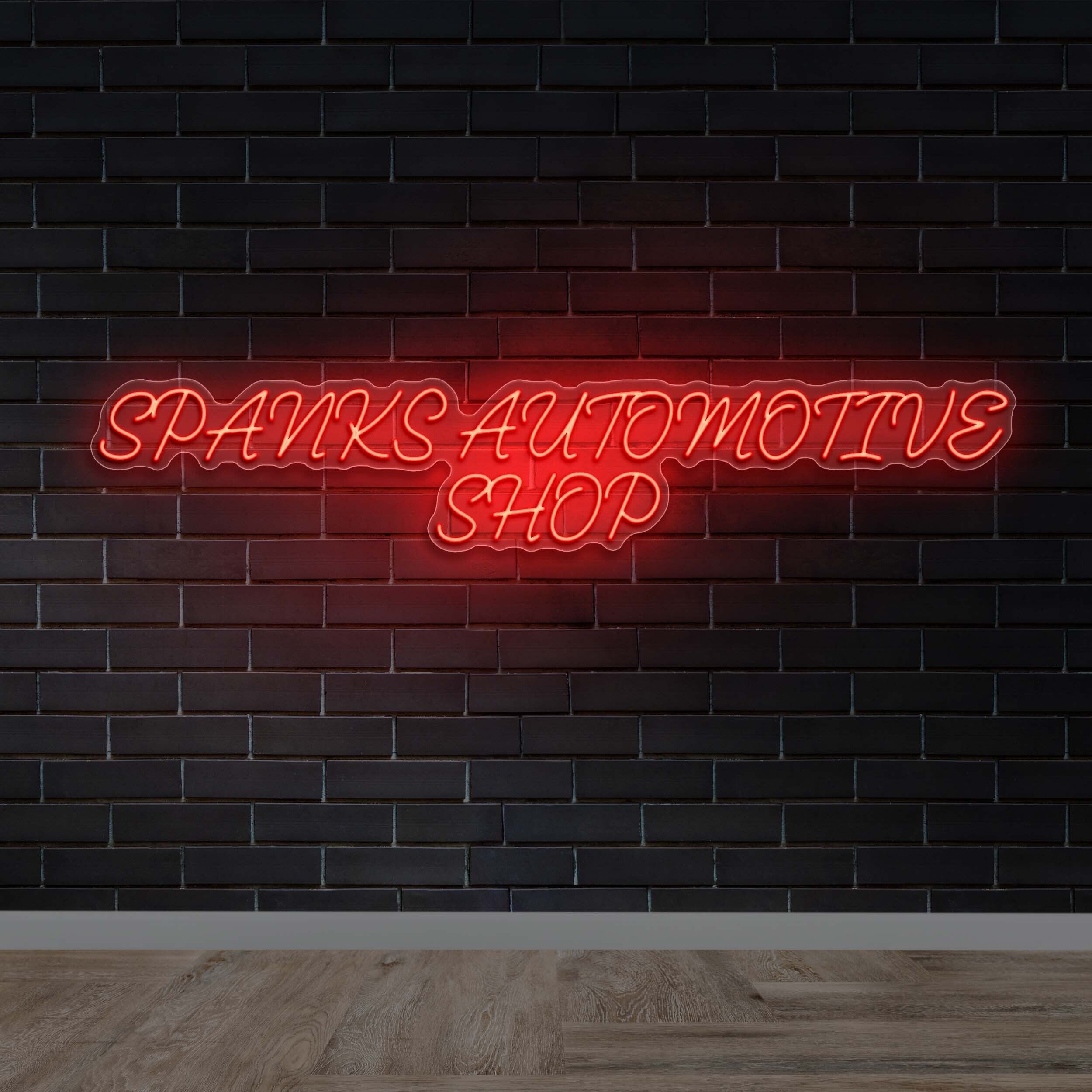 Spanks Automotive Shop - Premium Neon Artwork