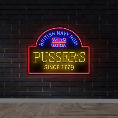 PUSSER'S - Premium Neon Artwork