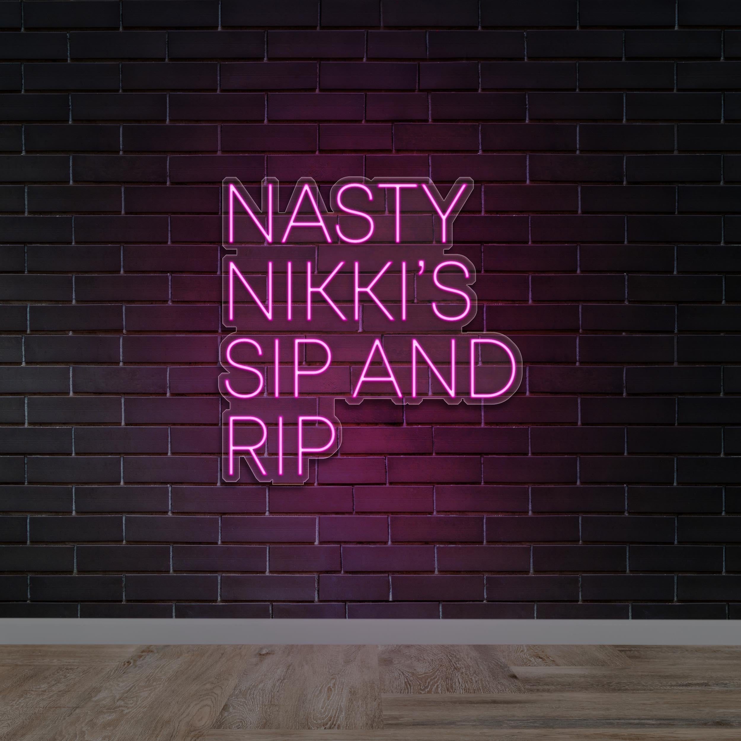 Nasty Nikki’s Sip And Rip - Premium Neon Artwork