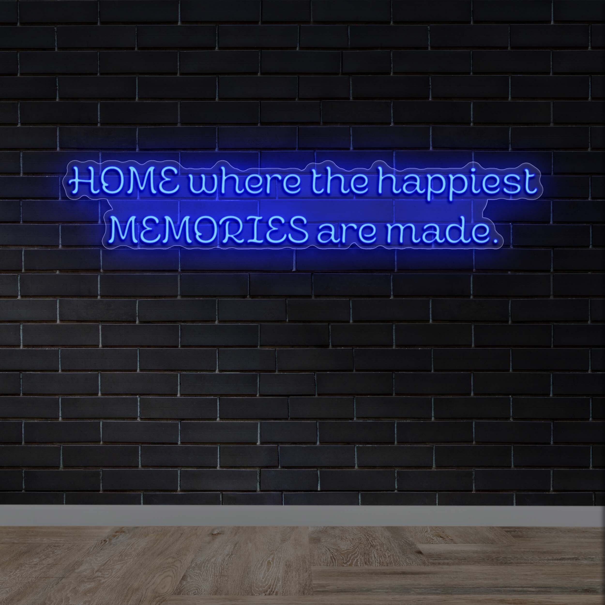 HOME Where the Happiest Memories Are Made - Premium Neon Artwork