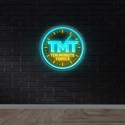 Ten Minute Topics | Circular Version - Premium Neon Artwork